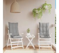 Highback Chair Cushions - Oxford Fabric, Grey Cushions for Room, Seat, Chair, Sofa and Living Room - Set of