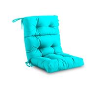 HighBack Chair SetWaterproof Outdoor Patio Seat & Back Replacement for Rocking or Wicker Chairs (Blue 1pc)