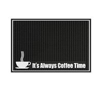 Highball & Chaser Premium Custom Bar Mat 18in x 12in 1cm Thick Durable and Stylish Service Bar Mat for Spills, Coffee, Bars, Restaurants, Counter Top Dish Drying Mat (Black Coffee)