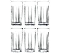 Highball - Glass - Set of 6 - Hiball Glasses - Crystal Glass - Beautifully Designed - Drinking Tumblers - for Water , Juice , Wine , Beer and Cocktails - 15 oz. - by Barski - Made in Europe