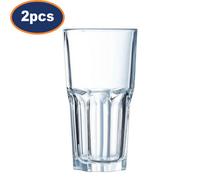 Highball Glass Stackable Tumbler Tempered Glass Clear Juice Cocktail 310Ml 2Pcs