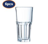 Highball Glass Stackable Tumbler Tempered Glass Clear Juice Cocktail 310Ml 6Pcs