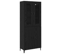 Highboard 2 pcs Engineered Wood Modern Contemporary Storage Dining Unit vidaXL