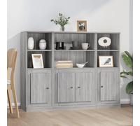 Highboard 3pc Grey Sonoma Engineered Wood 132 x 35.5 x 103.5 cm Storage Units UK