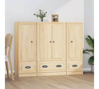 Highboard 3pc Sonoma Oak 132x35.5x103.5cm Engineered Wood Storage Cabinet Modern