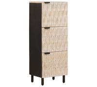 vidaXL Highboard White Wash Finish 40 x 33 x 110 cm Solid Mango Wood