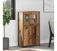 vidaXL Highboard Old Wood 62 x 32 x 106.5 cm Engineered Wood