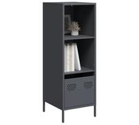 Highboard Anthracite 35x39x103.5 cm Cold-rolled Steel 2-Compartment Cabinet Slim