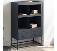 Highboard Anthracite 68.5x39x111.5 cm Steel Berkfield Home Black One Size