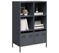 Highboard Anthracite 68x39x103.5cm Cold-Rolled Steel 4 Compartments & 2 Drawers