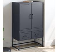 Highboard Anthracite 68x39x111.5 cm Steel Berkfield Home Black One Size