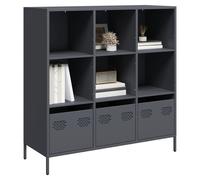 Highboard Anthracite Cold-rolled Steel 101.5x39x103.5cm 6 Compartments 3 Drawers