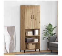 Highboard Artisan Oak 69.5x34x180cm Engineered Wood Wall-Mounted Storage Cabinet