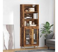 Highboard Artisan Oak Engineered Wood 69.5x32.5x180cm 3drwrs 1door Slim Cabinet