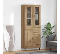 vidaXL Highboard 2 pcs Artisan Oak 69.5 x 34 x 180 cm Engineered Wood