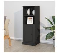 Highboard Black Engineered Wood 36x35.5x103.5 cm 1 Door Matte Minimalist Storage