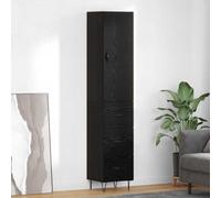 vidaXL Highboard Black Oak 34.5 x 34 x 90 cm Engineered Wood
