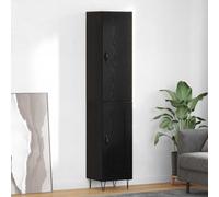 vidaXL Highboard Black Oak 34.5 x 34 x 90 cm Engineered Wood