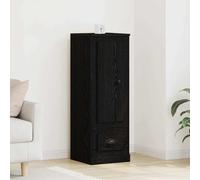 Highboard Black Oak 36x35.5x103.5cm Engineered Wood 1 Door Drawer Modern Storage