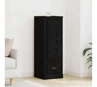 Vidaxl Highboard Black Oak Wood Highboard Rectangular Modern Buffet, Black