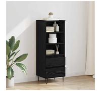 vidaXL Highboard Black Oak 40 x 36 x 110 cm Engineered Wood