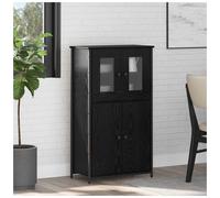 vidaXL Highboard Black Oak 62 x 32 x 106.5 cm Engineered Wood