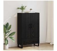 vidaXL Highboard Black Oak 69.5 x 30 x 115 cm Engineered Wood