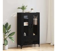vidaXL Highboard Black Oak 69.5 x 31 x 115 cm Engineered Wood