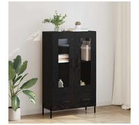 vidaXL Highboard Corona Black Oak 69.5 x 31 x 115 cm Engineered Wood