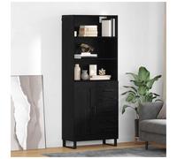 vidaXL Highboard with Drawer 2 pcs Black Oak Engineered Wood