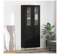 vidaXL Highboard Black Oak 69.5 x 34 x 90 cm Engineered Wood