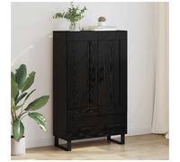 vidaXL Highboard Black Oak 69.5 x 31 x 115 cm Engineered Wood