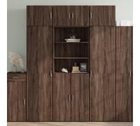 Highboard Brown Oak 70x42.5x185 cm Engineered Wood