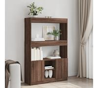 Highboard¬†Brown Oak 92x33x140 cm Engineered Wood Berkfield Home Brown One Size