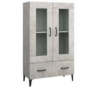 vidaXL Highboard Concrete Grey 70x31x115 cm Engineered Wood