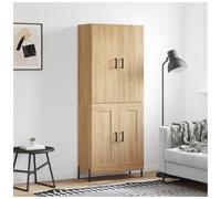 Highboard Cabinet Wall-Mounted 69.5x34x180cm Sonoma Oak Engineered Wood 2 Doors