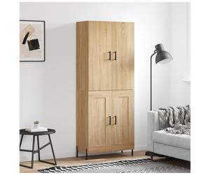 Highboard Cabinet Wall-Mounted 69.5x34x180cm Sonoma Oak Engineered Wood 2 Doors