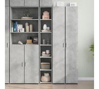 Highboard Concrete Grey 30x41x185cm Engineered Wood Slim Storage Cabinet Modern