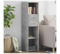 Highboard Concrete Grey 30x42.5x124 cm Engineered Wood Slim Storage Cabinet Eco
