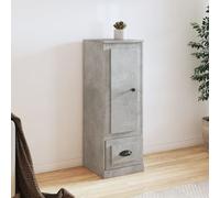 Highboard Concrete Grey 36x35.5x103.5cm Modern Engineered Wood 1 Drawer 1 Door.