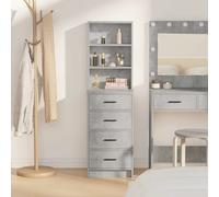 vidaXL Highboard Concrete grey 40 x 41 x 135 cm Engineered wood, Grey