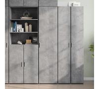 Highboard Concrete Grey 45x42.5x185cm Engineered Wood Tall Slim Storage Cabinet