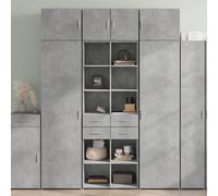 Highboard Concrete Grey 70x42.5x185 cm Engineered Wood
