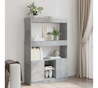 Highboard¬†Concrete Grey 92x33x140 cm Engineered Wood Berkfield Home Grey One Size