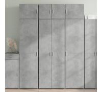 Highboard Concrete Grey Engineered Wood 70x42.5x185 cm Storage Cabinet Unit