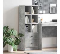 vidaXL Highboard with Drawer Concrete Grey 45.5 x 34 x 127 cm