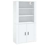 (white) vidaXL Highboard Engineered Wood Sideboard Home Storage Cabinet Multi Colours