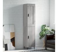 vidaXL Highboard Grey Sonoma 34.5x34x180 cm Engineered Wood, Grey