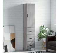 Highboard Grey Sonoma 34.5x34x180 cm Engineered Wood