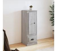 Highboard Grey Sonoma 36x35.5x103.5cm Engineered Wood 1 Door 1 Drawer Slim Unit